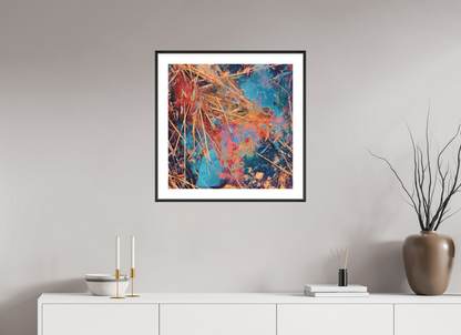 cold resonance by ad.inf — 60 × 60 cm, oak frame, black
