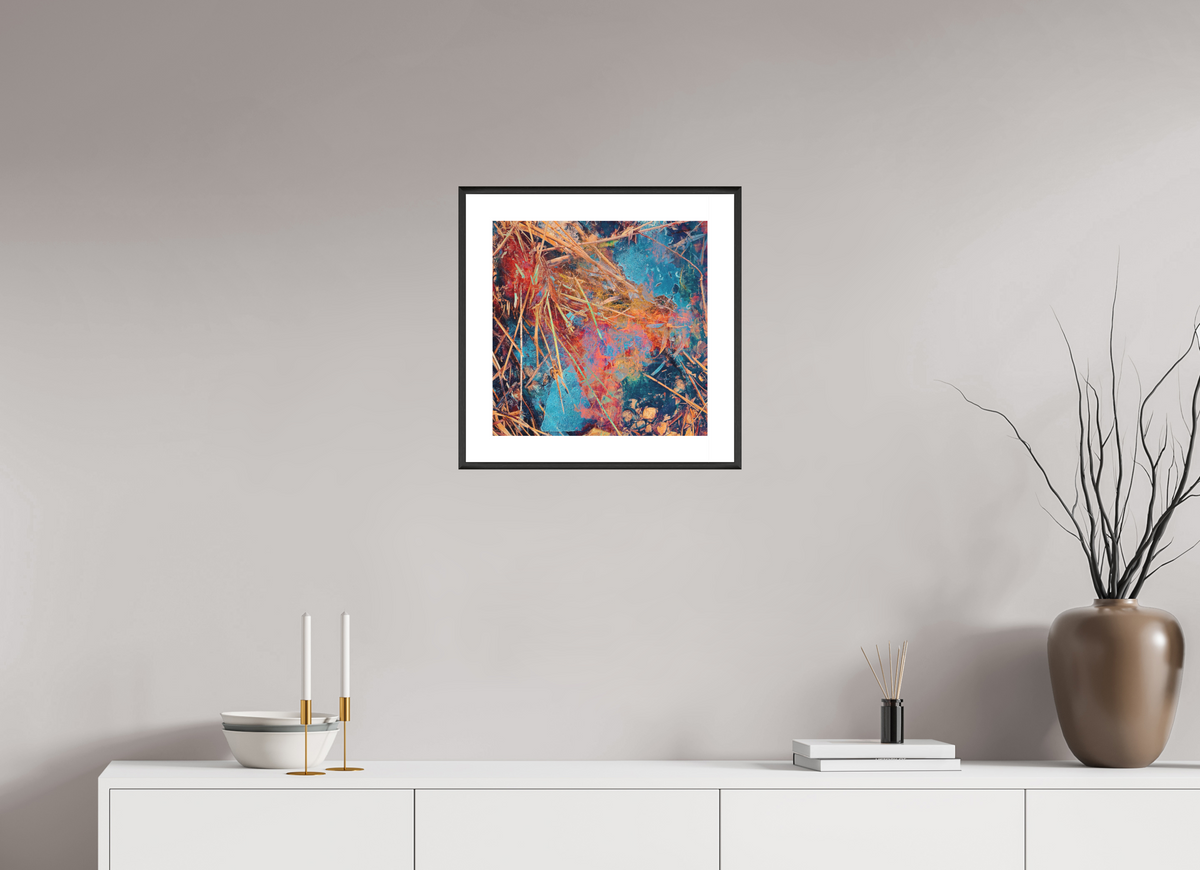 cold resonance by ad.inf — 40 × 40 cm, oak frame, black