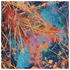 Dry reeds over teal ice, washed in vermilion and rust — cold resonance, fine art print by ad.inf, Sascha Markus Huth
