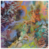 Hoarfrost on plants under hazy lilac, apricot and sage — iced down pastels, fine art print by ad.inf, Sascha Markus Huth