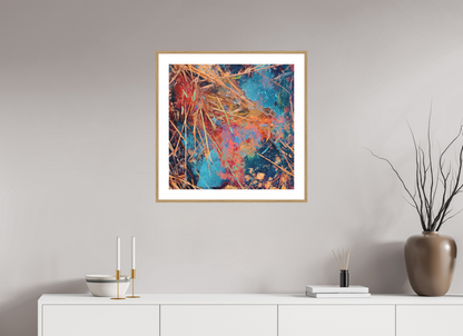 cold resonance by ad.inf — 60 × 60 cm, oak frame, natural
