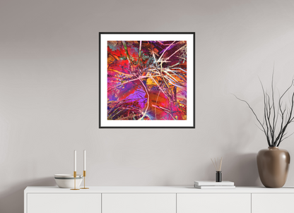 frostbitten prism by ad.inf — 60 × 60 cm, oak frame, black