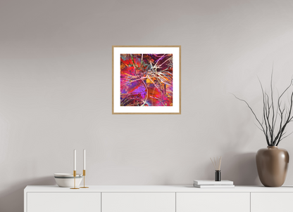 frostbitten prism by ad.inf — 40 × 40 cm, oak frame, natural