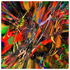 Jagged bursts of neon green, scarlet and amber on black — transients, fine art print by mankofunk, Sascha Markus Huth