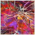Glazed stems and leaves against glowing magenta, red and violet — frostbitten prism, fine art print by ad.inf, Sascha Markus Huth