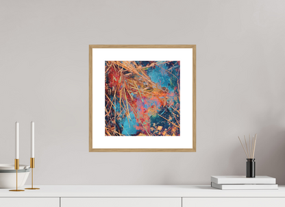 cold resonance by ad.inf — 30 × 30 cm, oak frame, natural